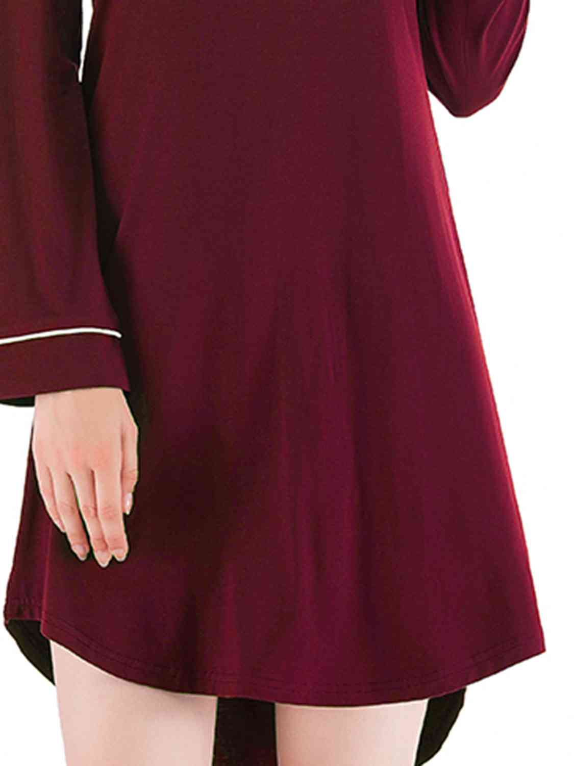 Round Neck Night Dress with Pocket  Jassorted   