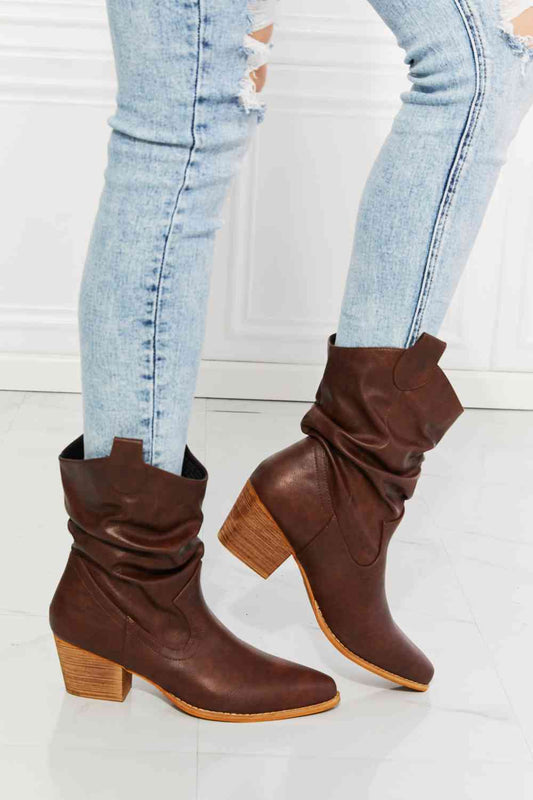 MMShoes Scrunch Cowboy Boots in Brown  Trendsi Burnt  Umber 6 