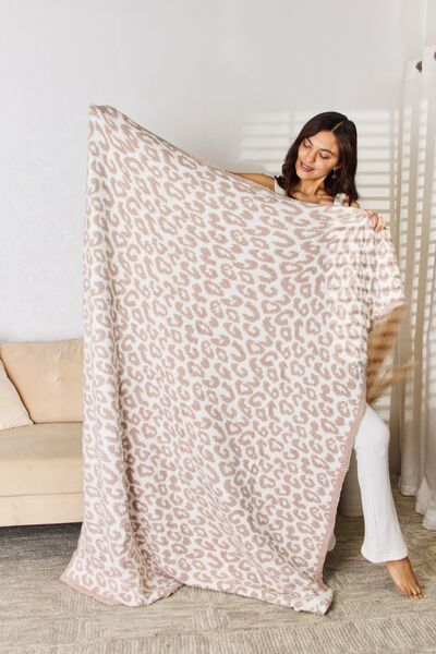 Cuddley Leopard Decorative Throw Blanket  Trendsi   