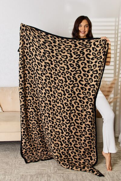 Cuddley Leopard Decorative Throw Blanket  Trendsi   