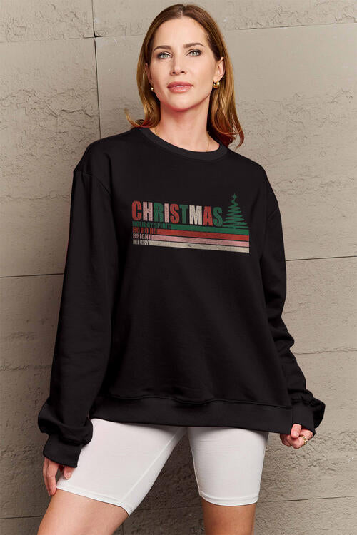 Simply Love Full Size CHRISTMAS Long Sleeve Sweatshirt  Jassorted   