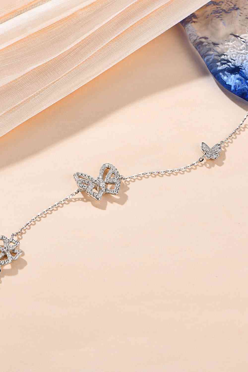 Moissanite Butterfly Shape Bracelet  Jassorted   