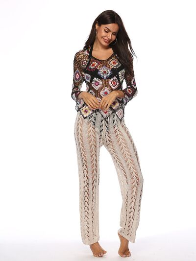 Cutout Drawstring High Waist Swim Pants  Trendsi   