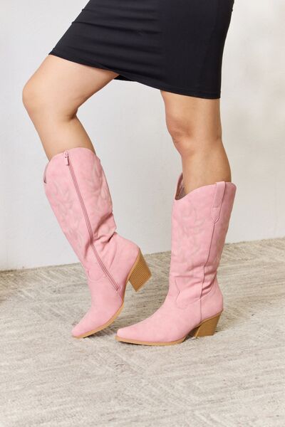 Forever Link Knee High Cowboy Boots  Trendsi   