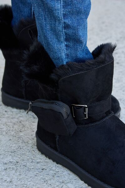 Forever Link Plush Thermal Flat Boots  Trendsi   